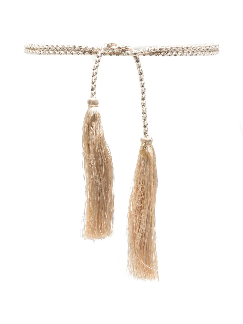 Плетеный пояс с кисточками Forte Forte, нейтральный 
Плетеный пояс с кисточками Forte Forte, нейтральный