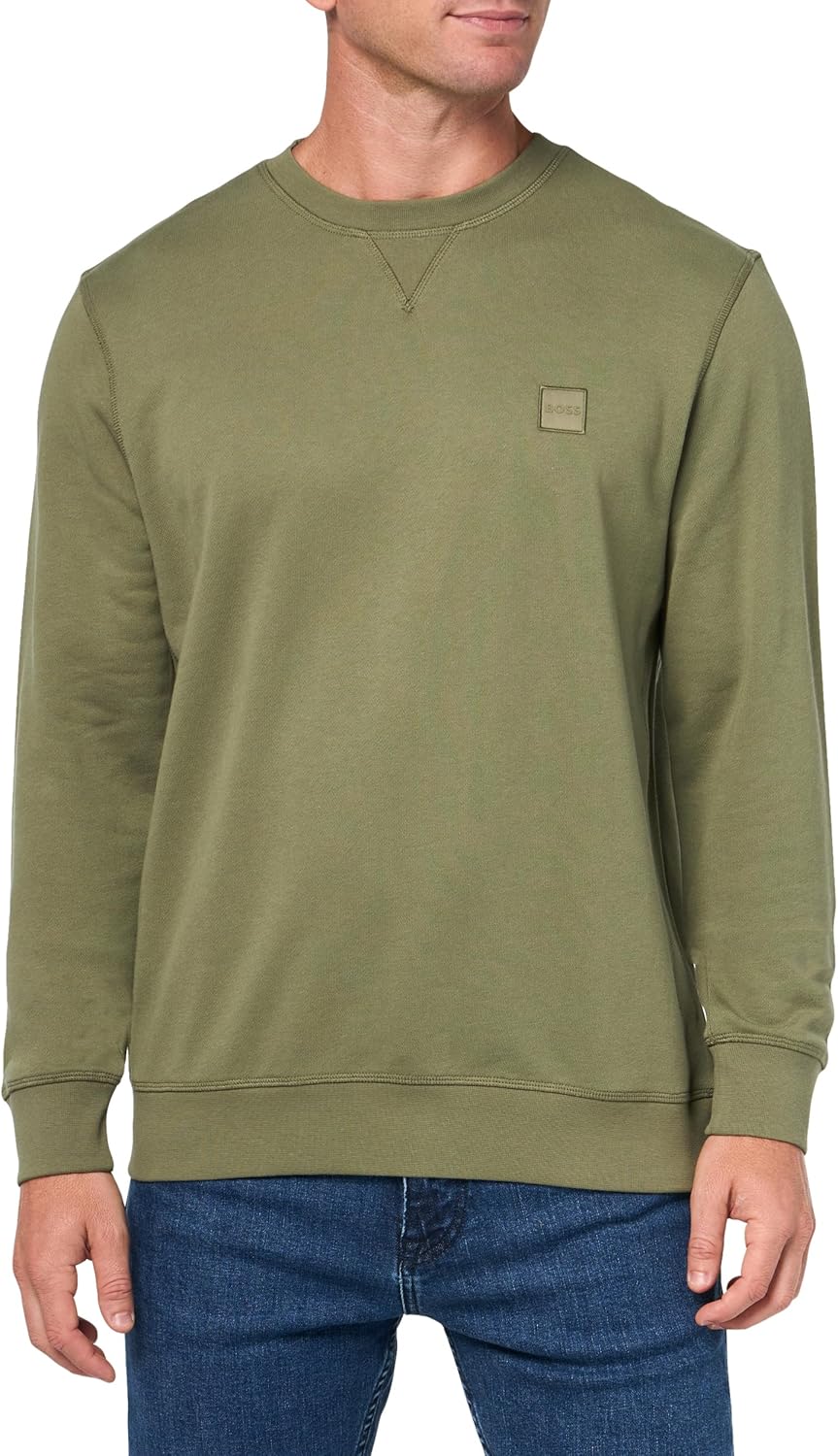 BOSS мужской свитшот из френч-терри с нашивкой-логотипом, Lettuce Green
BOSS мужской свитшот из френч-терри с нашивкой-логотипом, Lettuce Green