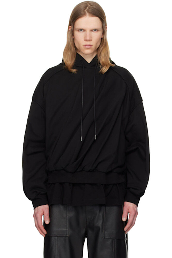 Черная многослойная толстовка с капюшоном Twisted Juun.J
Черная многослойная толстовка с капюшоном Twisted Juun.J