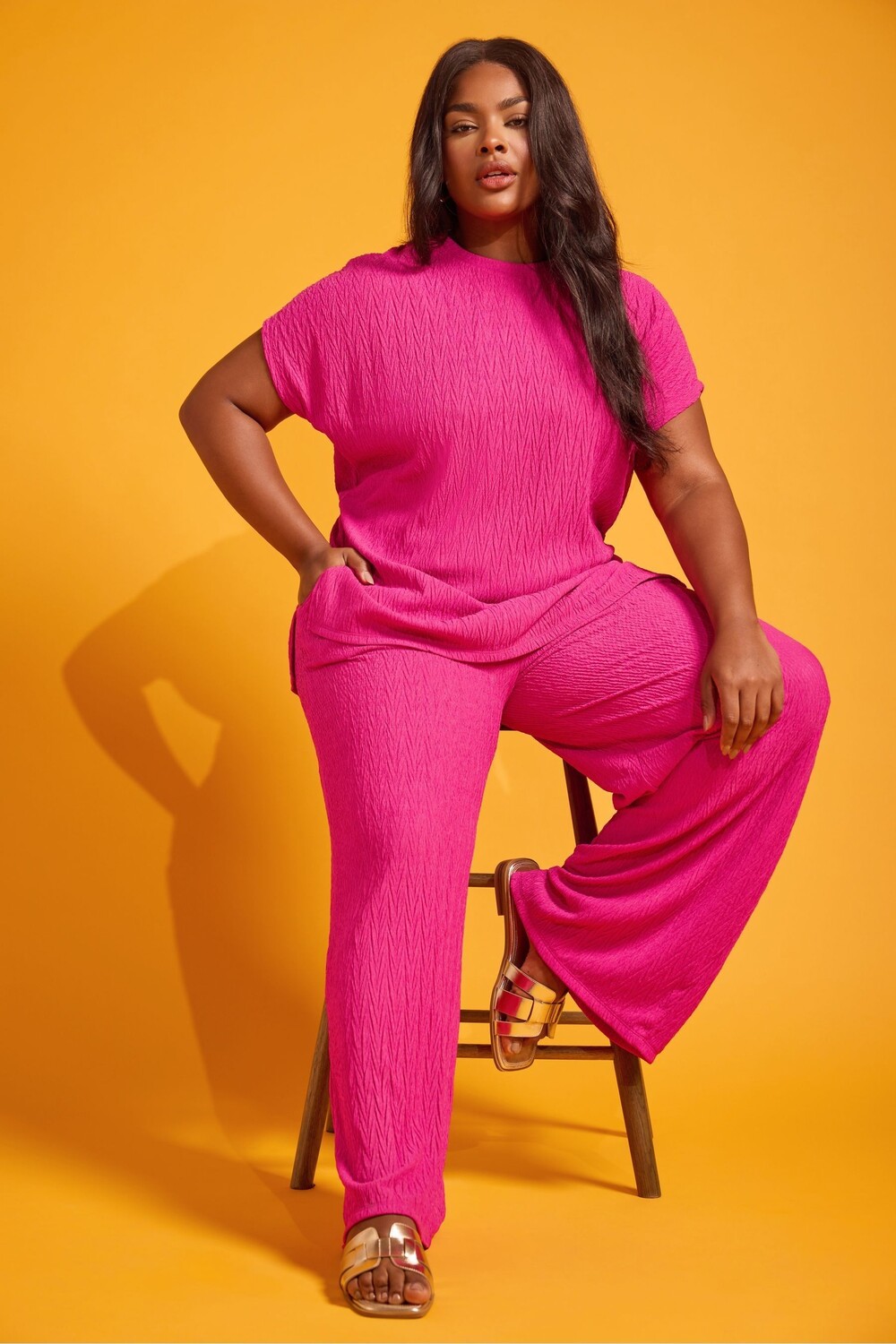 Брюки со складками и складками Yours, розовый
Брюки со складками и складками Yours, розовый