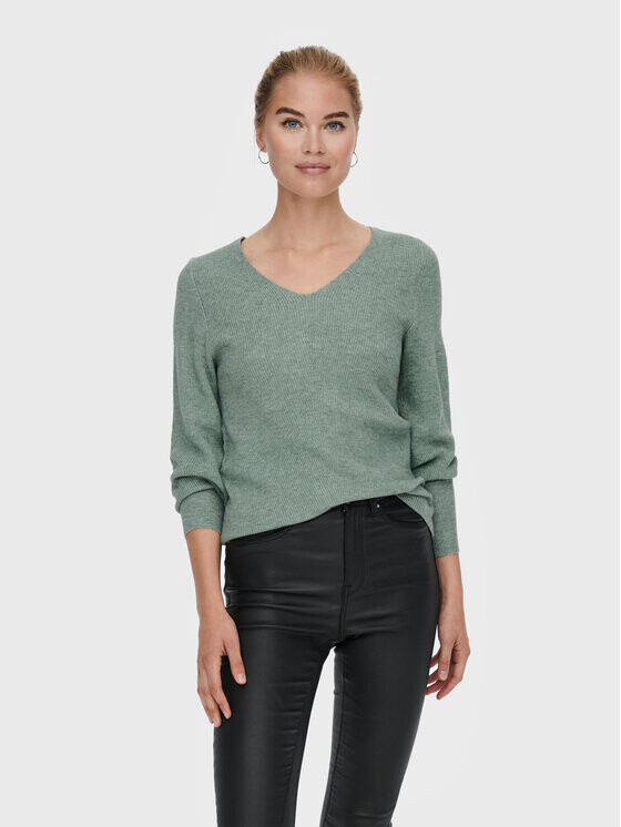 Свитер обычного кроя Only, зеленый 
Свитер обычного кроя Only, зеленый