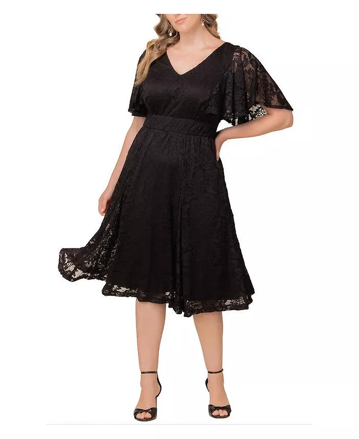 Кружевное коктейльное платье Camille больших размеров Kiyonna, черный
Кружевное коктейльное платье Camille больших размеров Kiyonna, черный