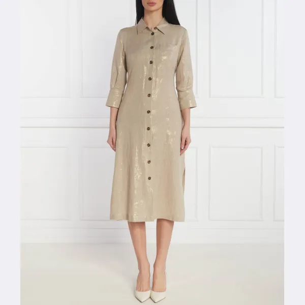 Льняное платье медсестры Marella, бежевый
Льняное платье медсестры Marella, бежевый