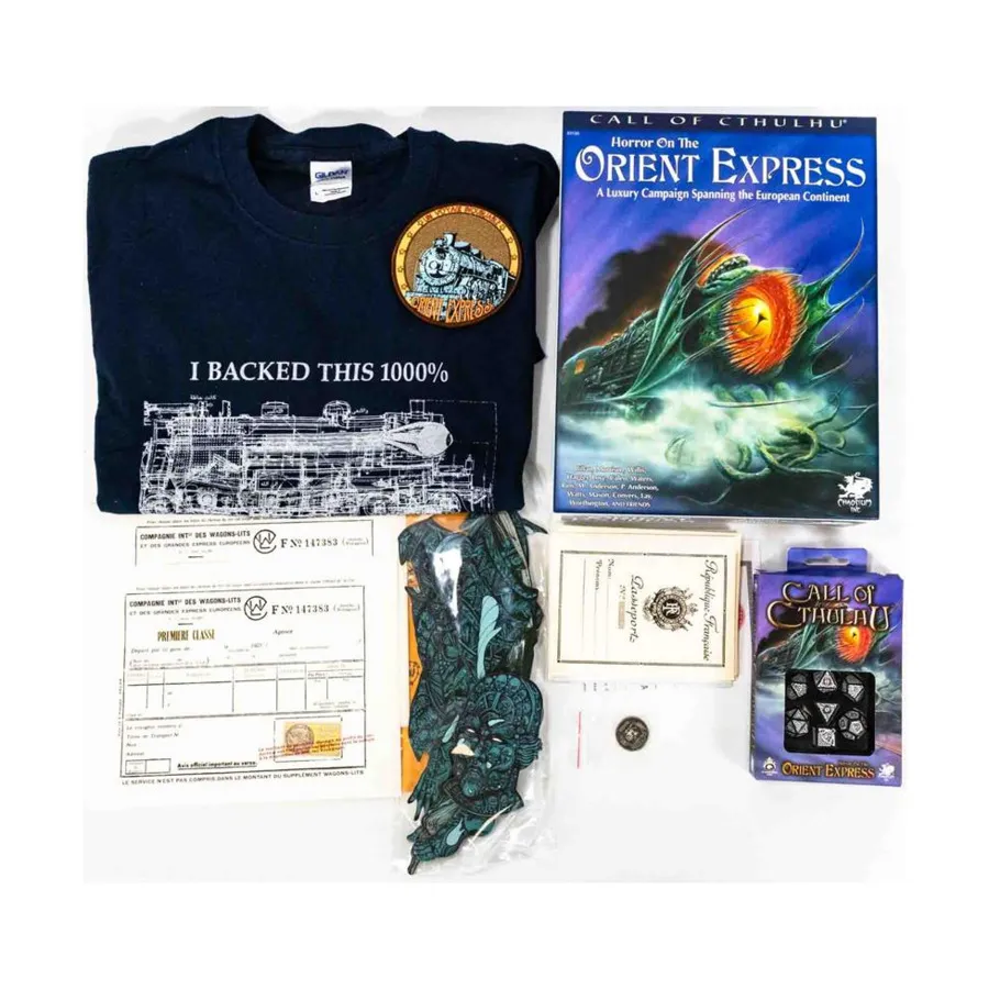 Ужасы в Восточном экспрессе (2-е издание), коллекция Kickstarter — бокс-сет + дополнительные материалы!, Call of Cthulhu - Adventures & Modules (Chaosium 5.6-6th Editions)
Ужасы в Восточном экспрессе (2-е издание), коллекция Kickstarter — бокс-сет + дополнительные материалы!, Call of Cthulhu - Adventures & Modules (Chaosium 5.6-6th Editions)