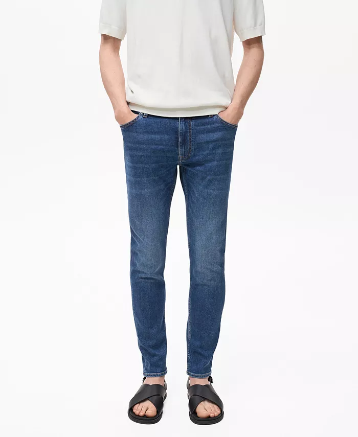 Мужские джинсы Jude в облегающем силуэте Mango, синий
Мужские джинсы Jude в облегающем силуэте Mango, синий