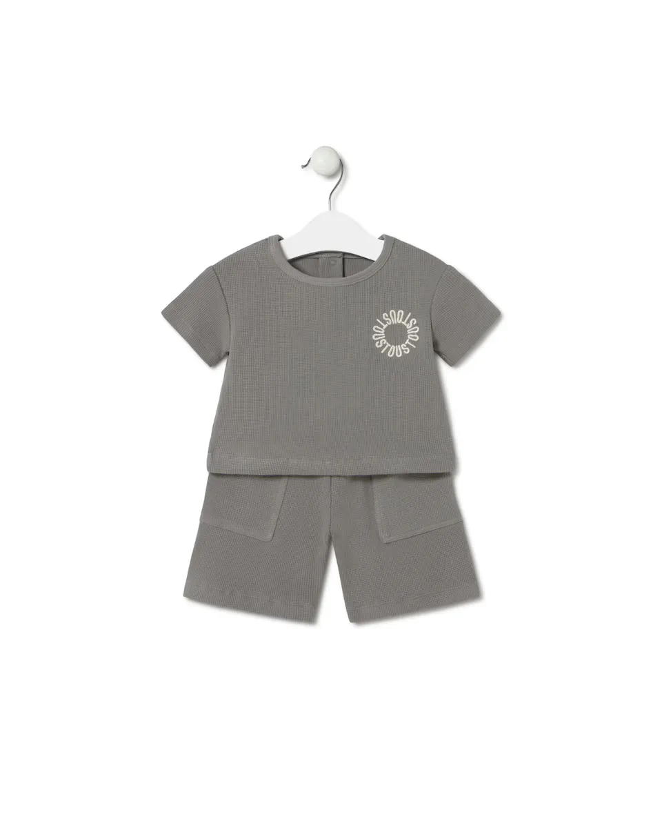 Набор для малыша 2 кусочка крашеного пике Tous, серый
Набор для малыша 2 кусочка крашеного пике Tous, серый