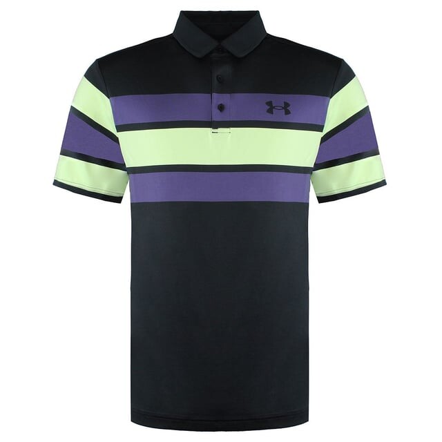 Черная/Фиолетовая мужская рубашка-поло плей-офф Callared 1327037 041 Under Armour, черный 
Черная/Фиолетовая мужская рубашка-поло плей-офф Callared 1327037 041 Under Armour, черный