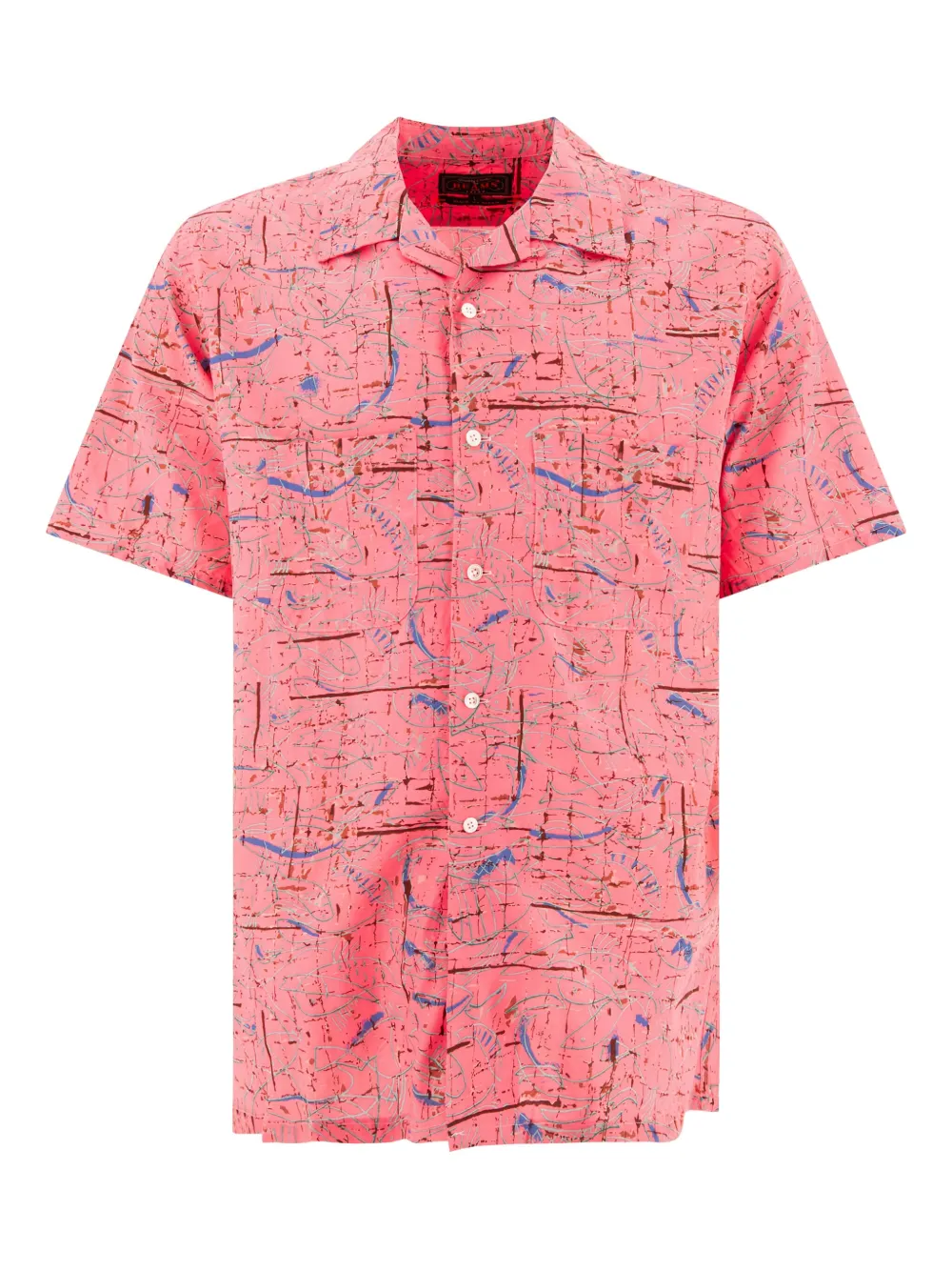 Рубашка с короткими рукавами и абстрактным принтом BEAMS PLUS, розовый
Рубашка с короткими рукавами и абстрактным принтом BEAMS PLUS, розовый