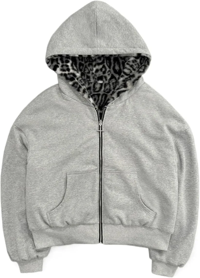 Мужская худи с молнией Leopard Print Y2k Uohuangjia
Мужская худи с молнией Leopard Print Y2k Uohuangjia