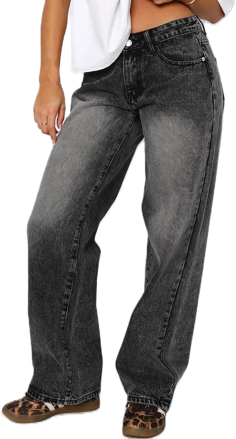 Женские джинсы Y2K в стиле бойфренд с прямыми широкими штанинами Qmlyev
Женские джинсы Y2K в стиле бойфренд с прямыми широкими штанинами Qmlyev