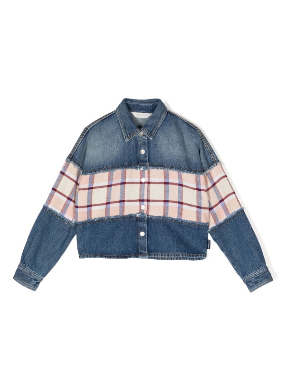 Palm Angels Kids джинсовая рубашка в клетку, синий
Palm Angels Kids джинсовая рубашка в клетку, синий