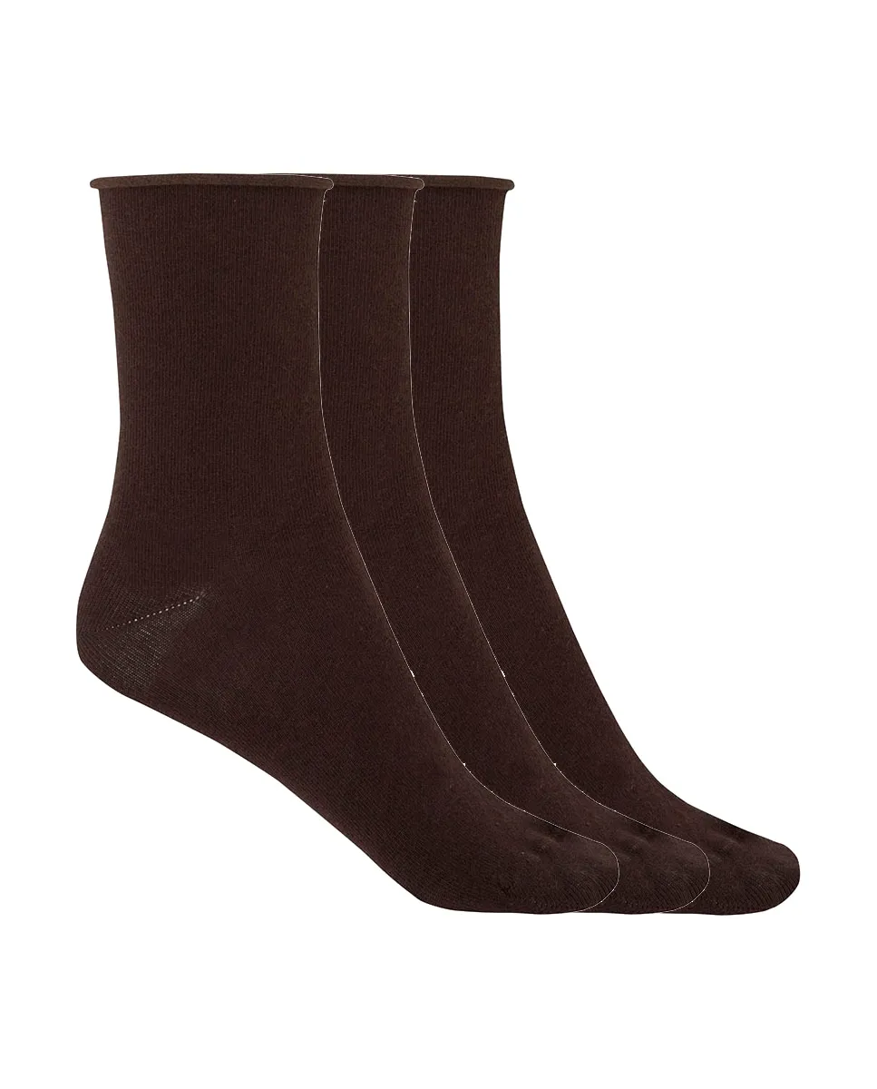 Набор из 3 пар женских однотонных хлопковых носков с манжетой Punto Blanco, темно-коричневый
Набор из 3 пар женских однотонных хлопковых носков с манжетой Punto Blanco, темно-коричневый