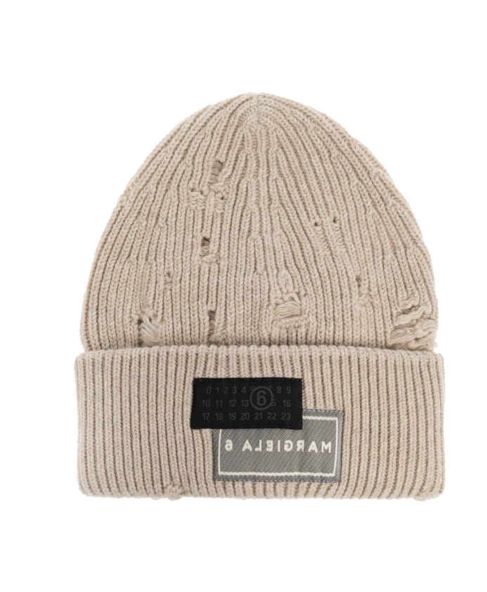 Шерстяная шапка Mm6 Maison Margiela, бежевый
Шерстяная шапка Mm6 Maison Margiela, бежевый