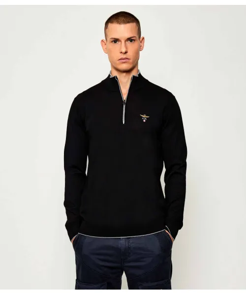 Шерстяной свитер Regular fit Aeronautica Militare, черный
Шерстяной свитер Regular fit Aeronautica Militare, черный