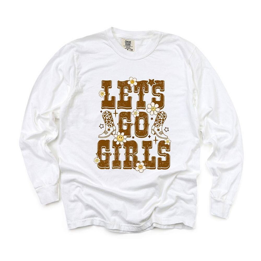 Футболки с длинными рукавами и цветочным принтом Let's Go для девочек, окрашенные в готовой одежде Simply Sage Market, белый
Футболки с длинными рукавами и цветочным принтом Let's Go для девочек, окрашенные в готовой одежде Simply Sage Market, белый