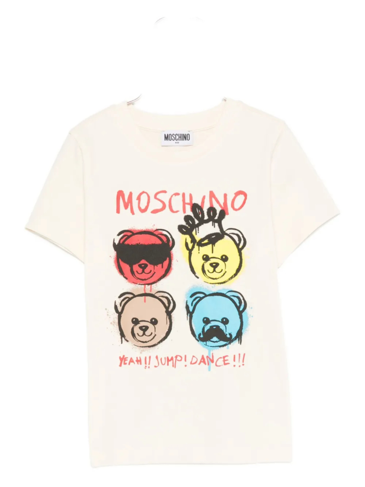 Футболка Moschino Kids с принтом Тедди, нейтральный 
Футболка Moschino Kids с принтом Тедди, нейтральный