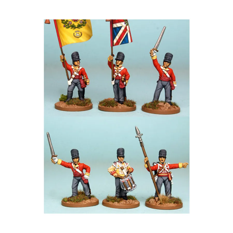 Смешанное британское командование в покрытом бельгийском кивере стоит, Napoleonics - British (28mm) (Front Rank Miniatures)
Смешанное британское командование в покрытом бельгийском кивере стоит, Napoleonics - British (28mm) (Front Rank Miniatures)