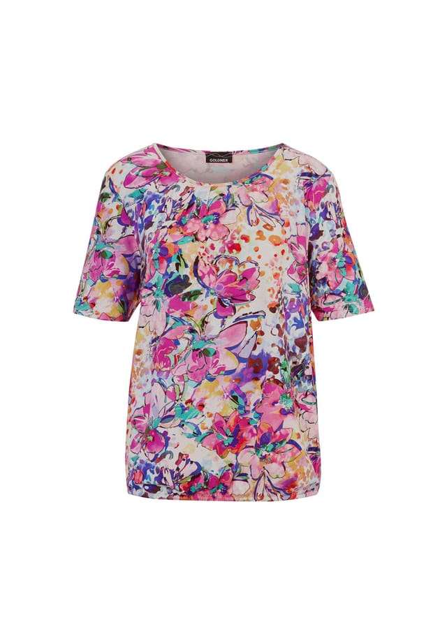 Короткий размер: рубашка с принтом и изысканными деталями. Goldner, мультиколор
Короткий размер: рубашка с принтом и изысканными деталями. Goldner, мультиколор