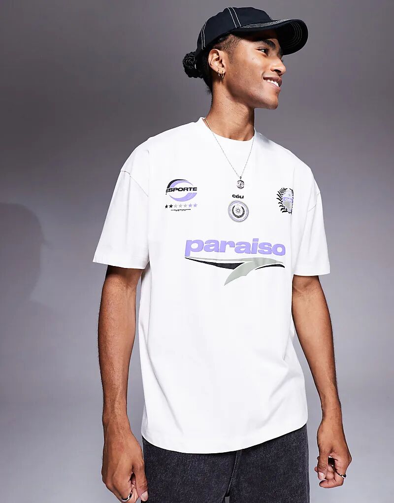 Футболка свободного кроя ASOS DESIGN со спортивной графикой кремового цвета
Футболка свободного кроя ASOS DESIGN со спортивной графикой кремового цвета