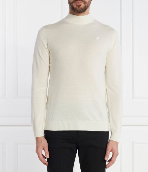 Свитер мужской Karl Lagerfeld из мериносовой шерсти, экрю 
Свитер мужской Karl Lagerfeld из мериносовой шерсти, экрю