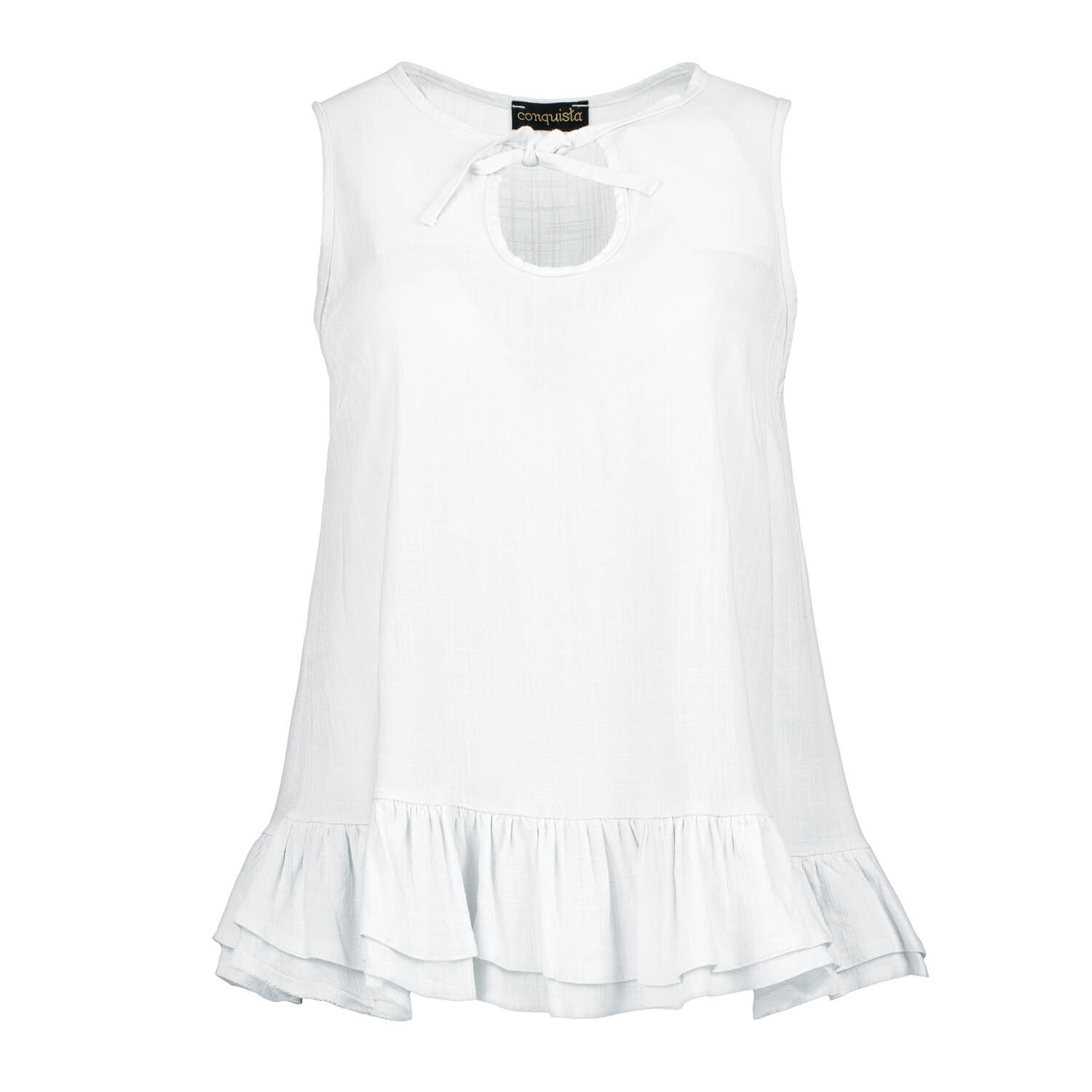 Топ с вырезом-капля и бантом в виде подснежника Conquista, белый
Топ с вырезом-капля и бантом в виде подснежника Conquista, белый