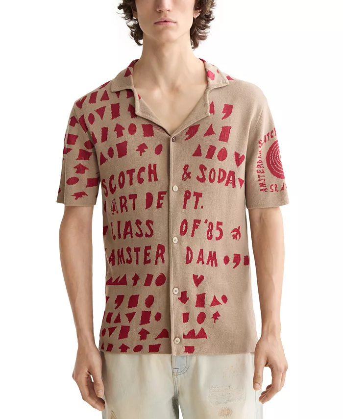Мужская рубашка с жаккардовым текстовым логотипом SCOTCH & SODA, коричневый/бежевый
Мужская рубашка с жаккардовым текстовым логотипом SCOTCH & SODA, коричневый/бежевый