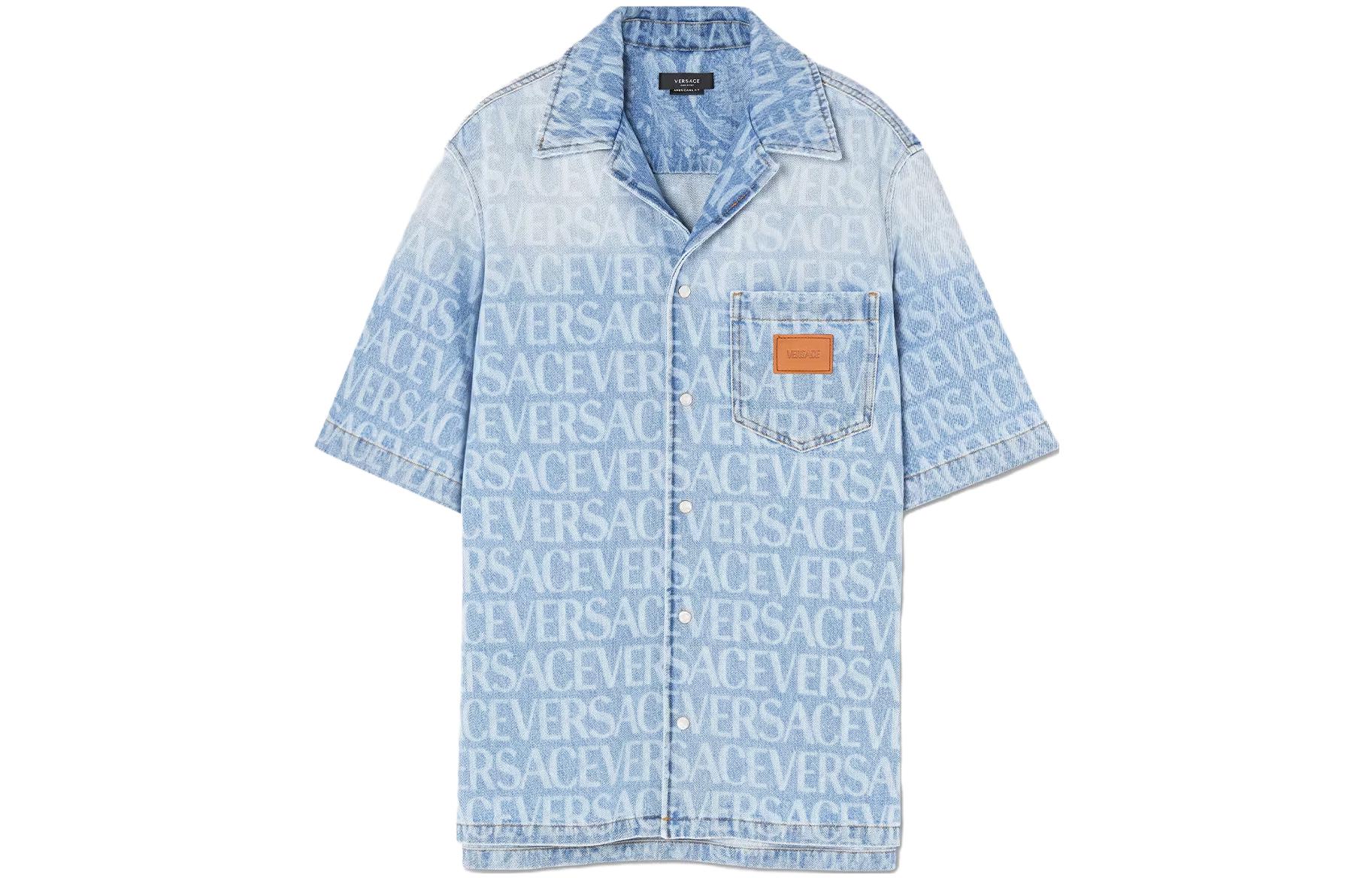 Джинсовая рубашка с коротким рукавом VERSACE, Доджер Блю
Джинсовая рубашка с коротким рукавом VERSACE, Доджер Блю
