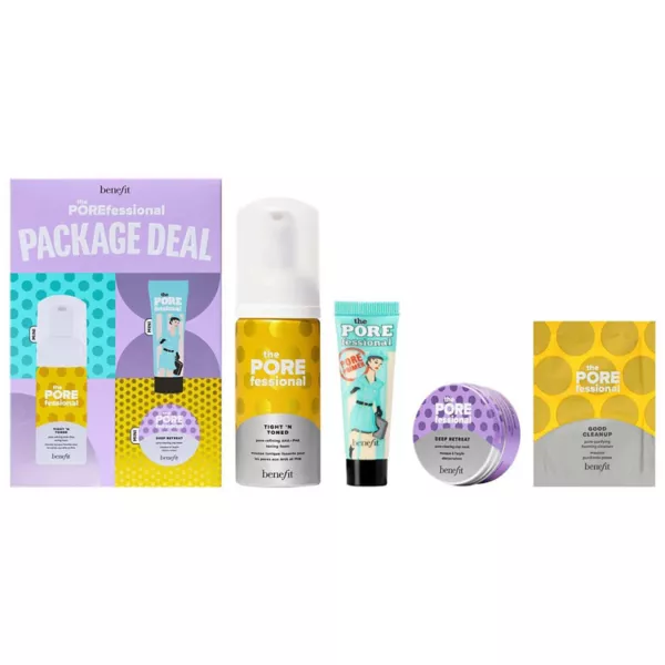 Мини-Пакет porefessional, включающий в себя праймер для пор и набор средств по уходу за порами Benefit Cosmetics
Мини-Пакет porefessional, включающий в себя праймер для пор и набор средств по уходу за порами Benefit Cosmetics