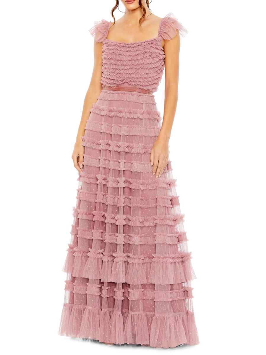 Платье с тюлем и оборками Mac Duggal, цвет Antique Rose
Платье с тюлем и оборками Mac Duggal, цвет Antique Rose