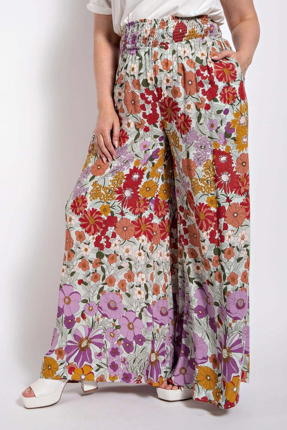 Расклешенные широкие брюки с присборенной талией и боковым карманом TRUEDAMES, фиолетовый
Расклешенные широкие брюки с присборенной талией и боковым карманом TRUEDAMES, фиолетовый