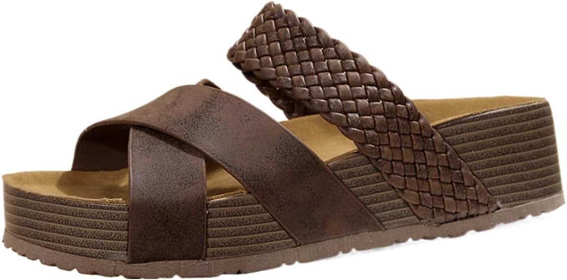 Женские сандалии LokoLucx Пляжные сандалии из искусственной кожи с резиновой подошвой, толстым каблуком, переплетенными ремешками, повседневные однотонные шлепанцы, летняя платформа, большой размер, модные шлепанцы, коричневый
Женские сандалии LokoLucx Пляжные сандалии из искусственной кожи с резиновой подошвой, толстым каблуком, переплетенными ремешками, повседневные однотонные шлепанцы, летняя платформа, большой размер, модные шлепанцы, коричневый