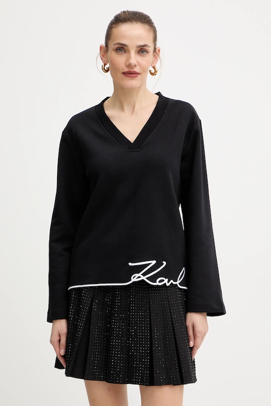 Хлопковая толстовка Karl Lagerfeld, черный
Хлопковая толстовка Karl Lagerfeld, черный