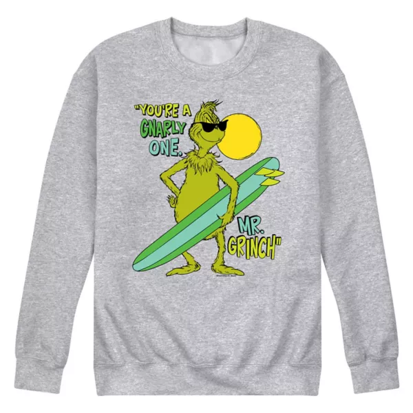 Мужская толстовка из флиса "Доктор Сьюз: Гринч, ты такой противный" Licensed Character, серый 
Мужская толстовка из флиса "Доктор Сьюз: Гринч, ты такой противный" Licensed Character, серый