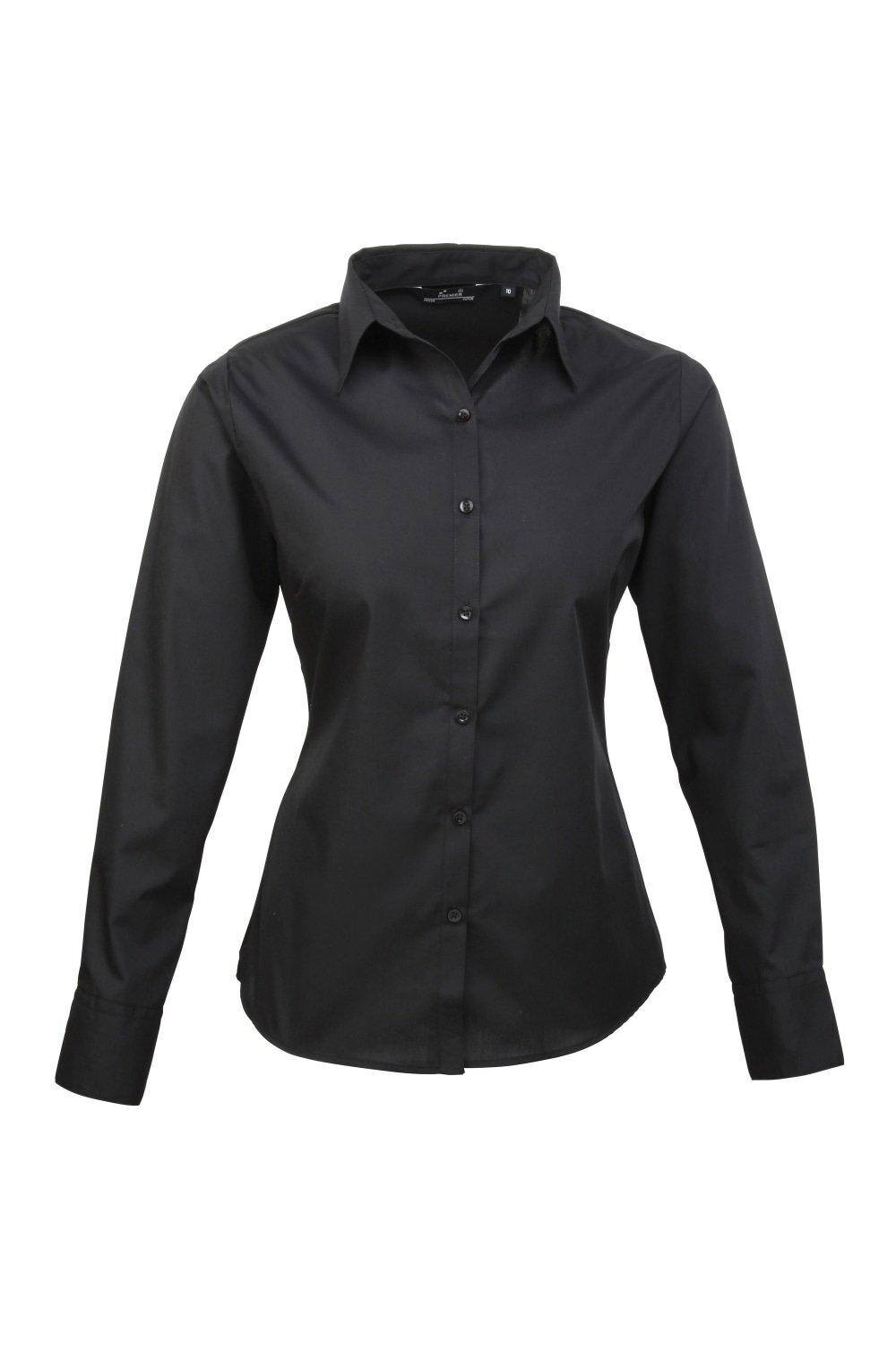 Поплиновая блузка с длинным рукавом. Простая рабочая рубашка. Premier, черный
Поплиновая блузка с длинным рукавом. Простая рабочая рубашка. Premier, черный