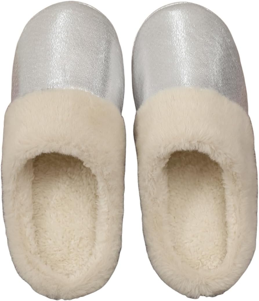 Домашние тапочки для женщин и мужчин с эффектом памяти, на скользящей подошве, для спальни, облачные тапочки для дома и улицы с меховой подкладкой Nmhoo, Sequined Silver
Домашние тапочки для женщин и мужчин с эффектом памяти, на скользящей подошве, для спальни, облачные тапочки для дома и улицы с меховой подкладкой Nmhoo, Sequined Silver