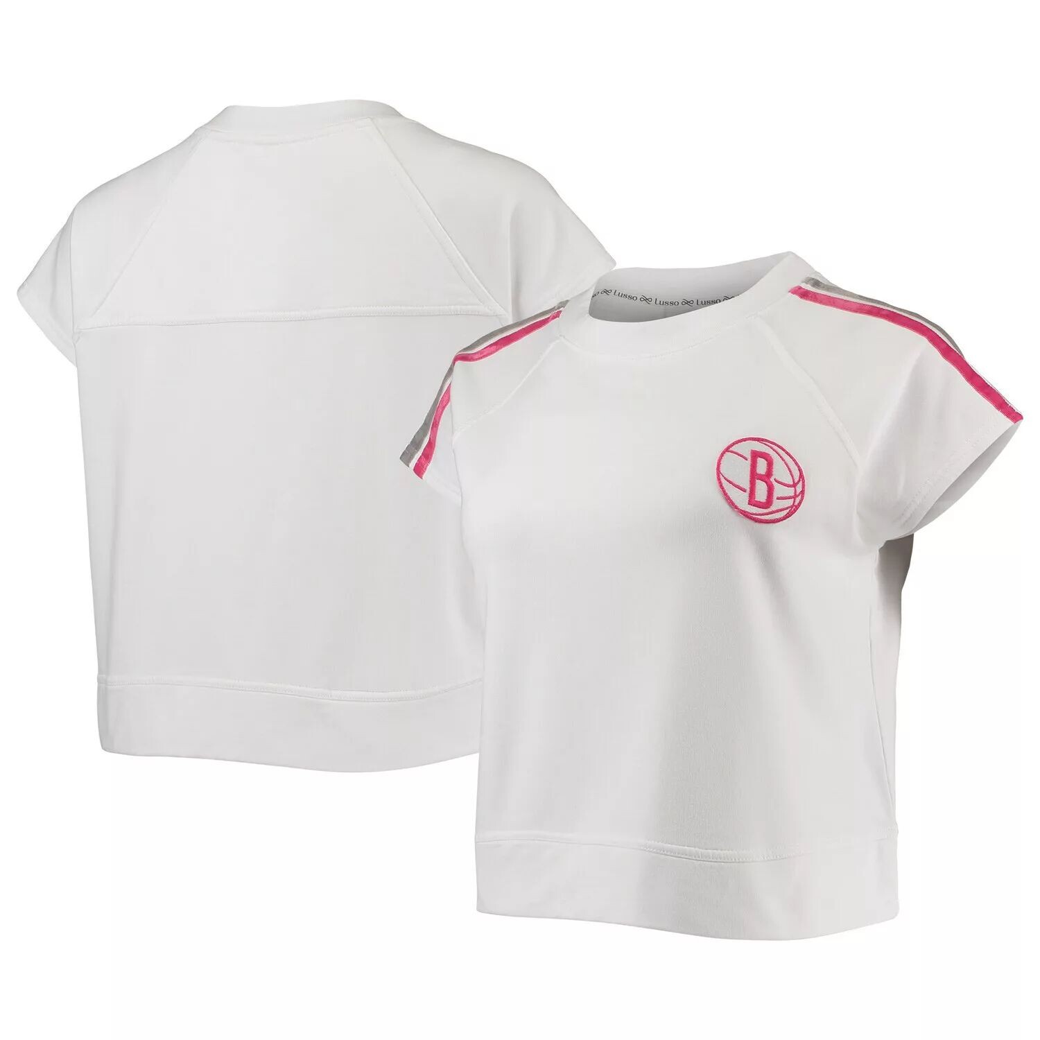 Женская укороченная толстовка с короткими рукавами Lusso White Brooklyn Nets Margot
Женская укороченная толстовка с короткими рукавами Lusso White Brooklyn Nets Margot