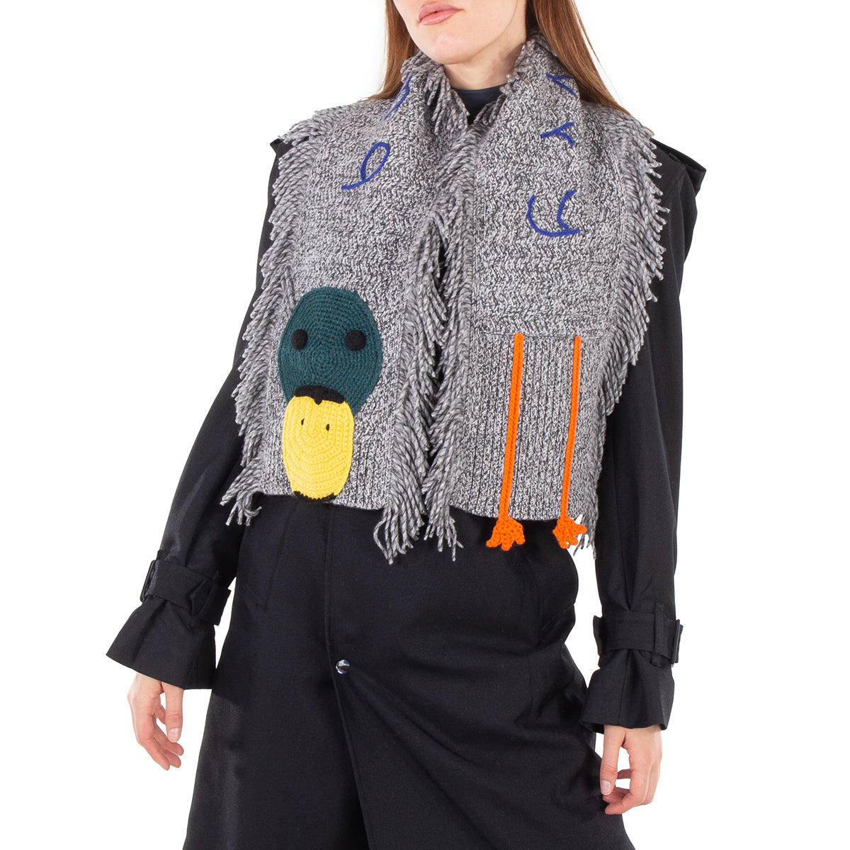 Шерстяной шарф с вышитым мотивом Burberry, серый
Шерстяной шарф с вышитым мотивом Burberry, серый