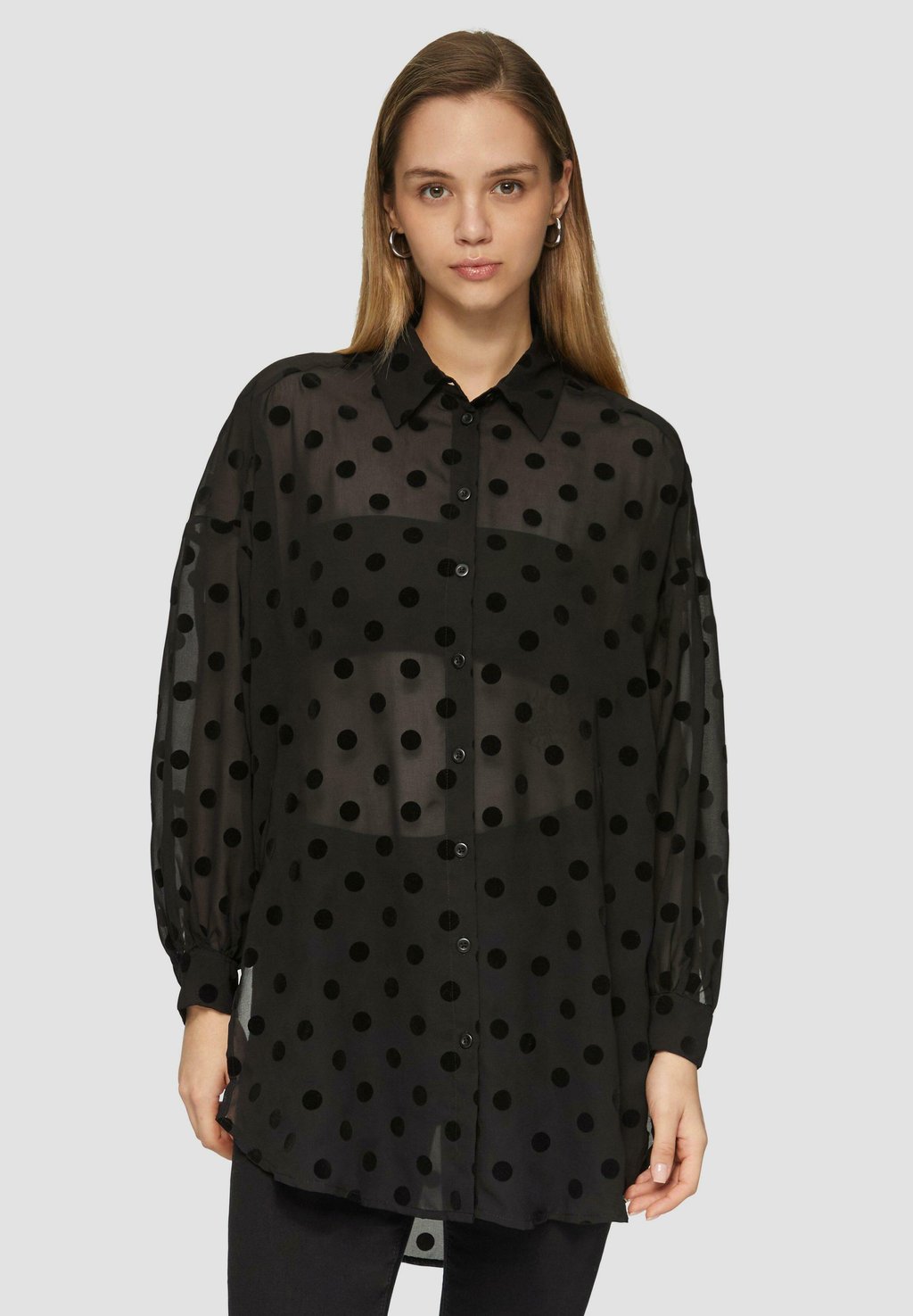 Блузка на пуговицах QS, черный
Блузка на пуговицах QS, черный
