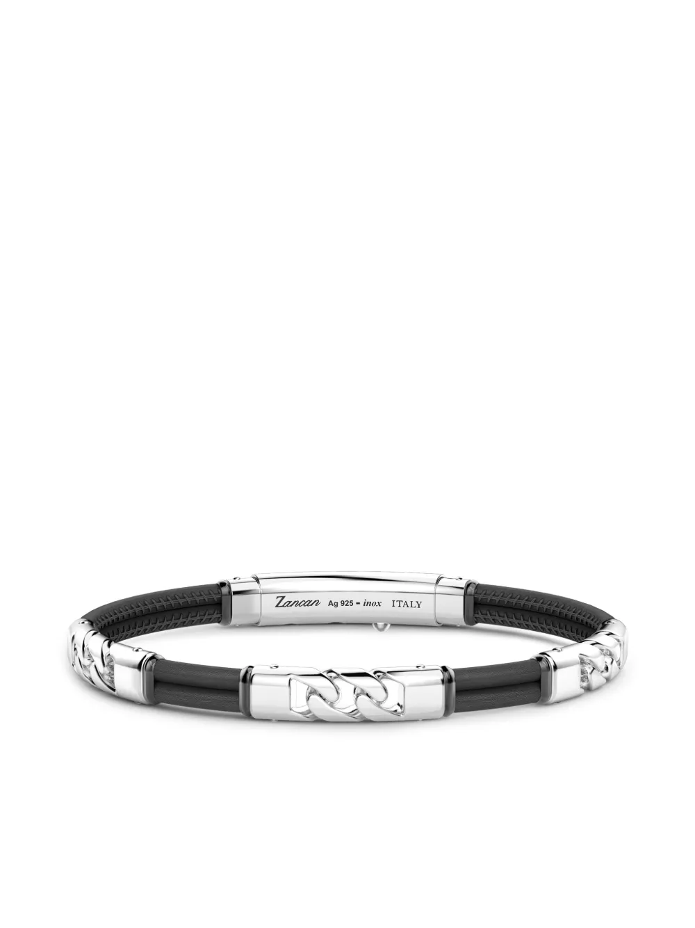Браслет с гравированным логотипом Zancan, серебяный
Браслет с гравированным логотипом Zancan, серебяный