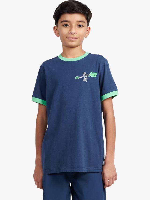 Детская хлопковая теннисная футболка с мультяшным принтом New Balance, Navy
Детская хлопковая теннисная футболка с мультяшным принтом New Balance, Navy