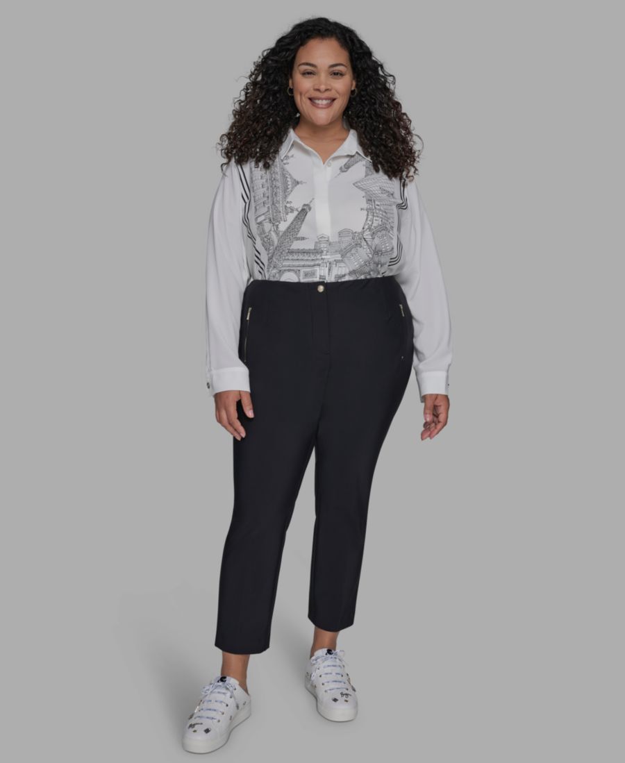 Узкие брюки большого размера с карманами на молнии KARL LAGERFELD PARIS, Black
Узкие брюки большого размера с карманами на молнии KARL LAGERFELD PARIS, Black