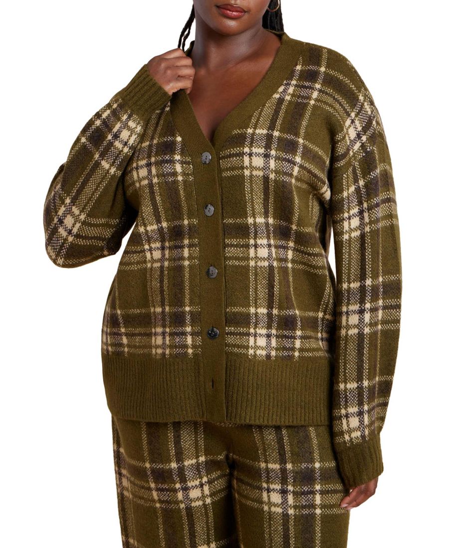 Женский кардиган большого размера с принтом, удлиненный ELOQUII, Twill plaid
Женский кардиган большого размера с принтом, удлиненный ELOQUII, Twill plaid