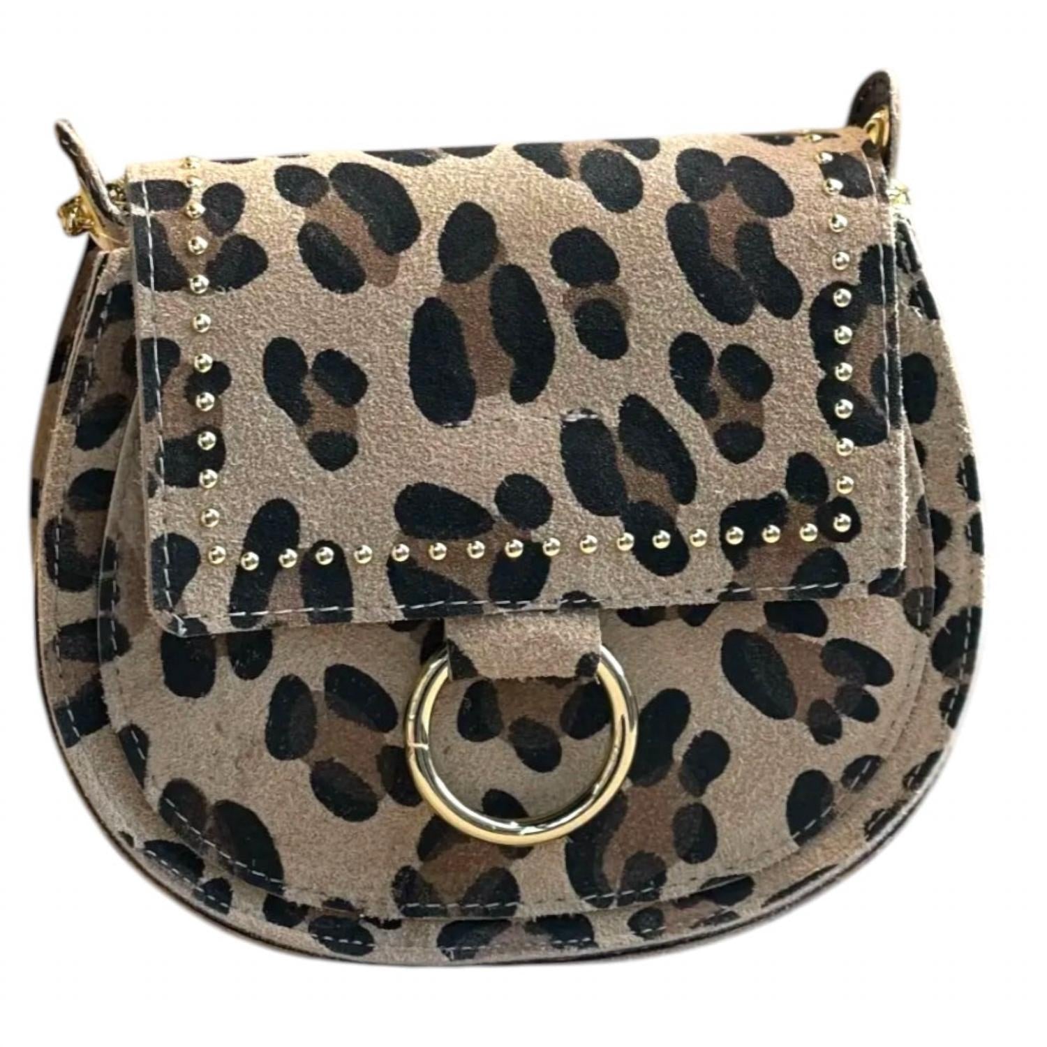 Сумка из замши с принтом под шкуру животного, цвет тау Made in Italy, Taupe 
Сумка из замши с принтом под шкуру животного, цвет тау Made in Italy, Taupe