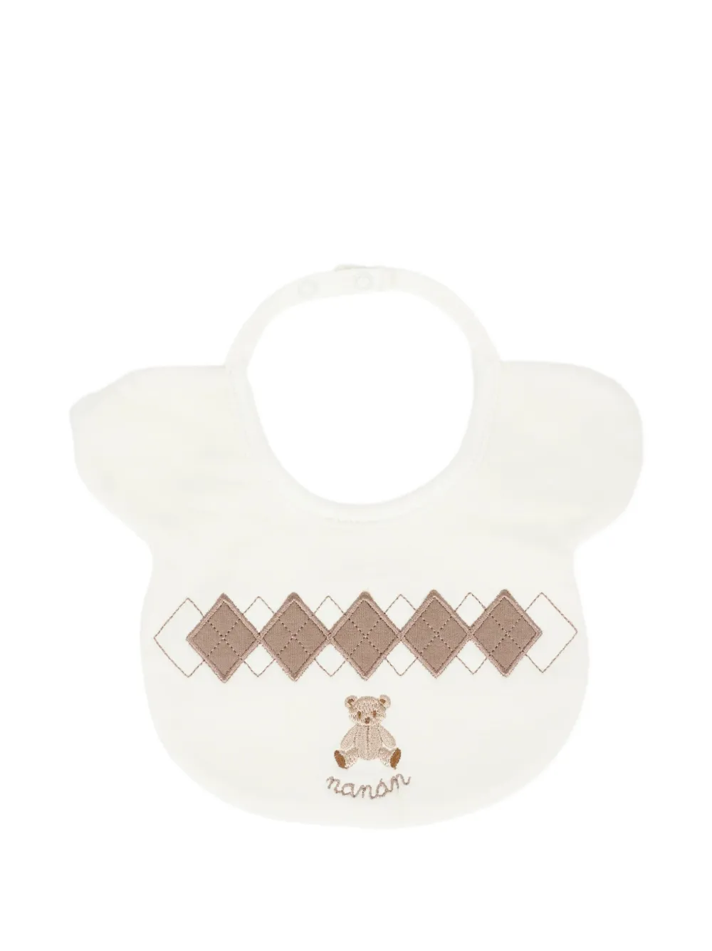 Нагрудник с вышивкой в виде медвежонка NANAN, белый
Нагрудник с вышивкой в виде медвежонка NANAN, белый