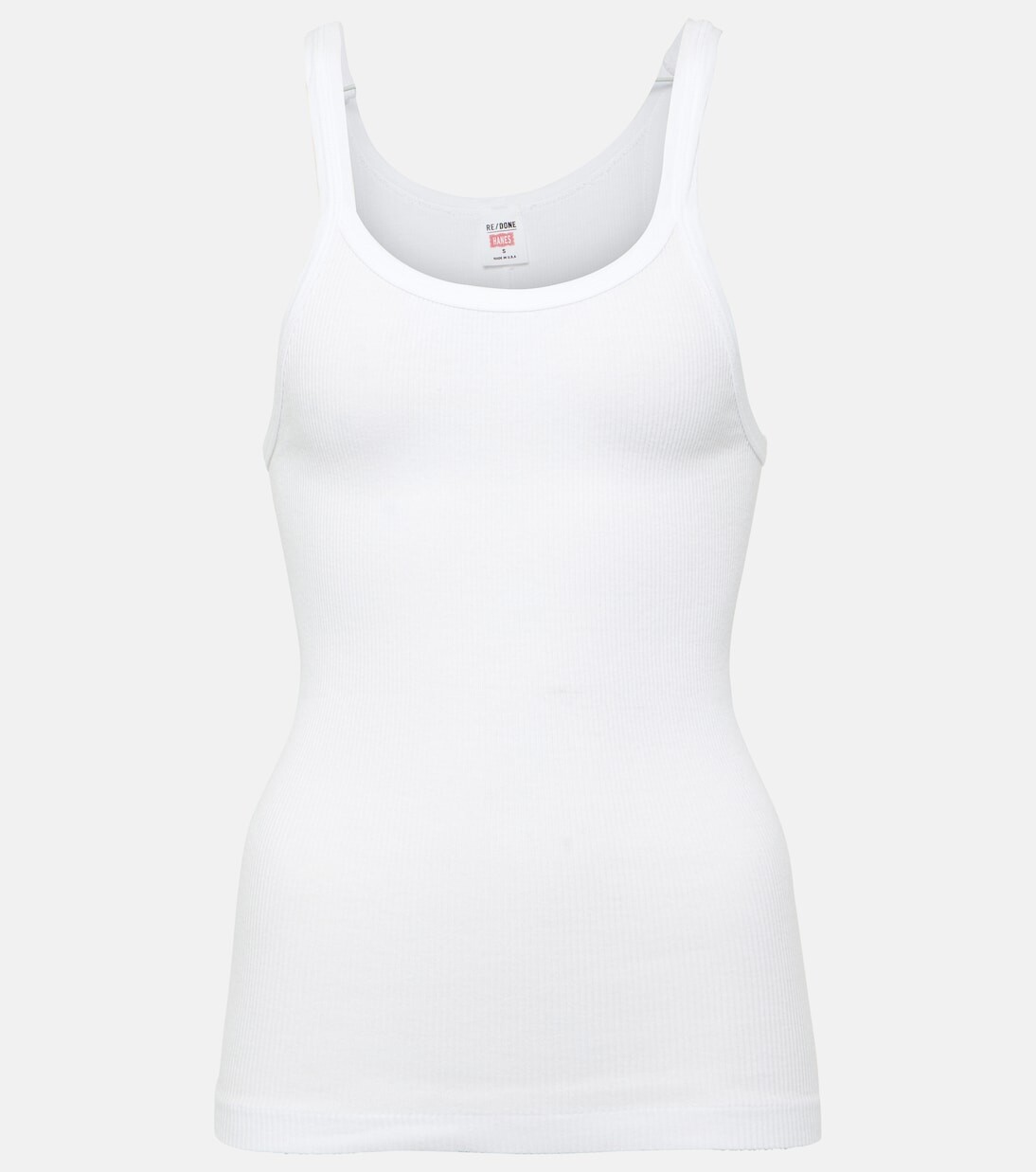 Майка из хлопкового джерси ребристой вязки Re/Done, белый
Майка из хлопкового джерси ребристой вязки Re/Done, белый