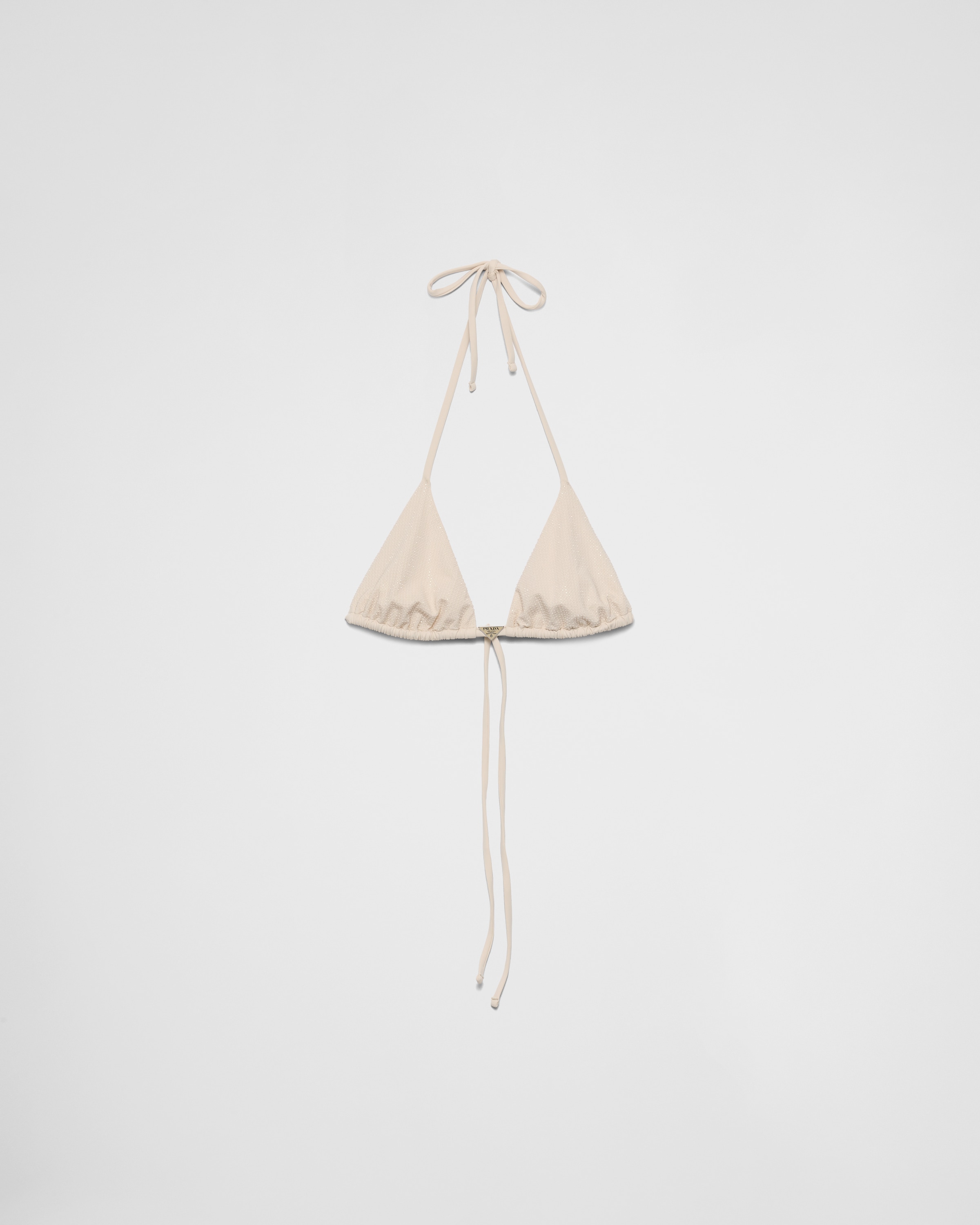 Джерси-треугольник бикини с украшением из страз Prada, бежевый
Джерси-треугольник бикини с украшением из страз Prada, бежевый
