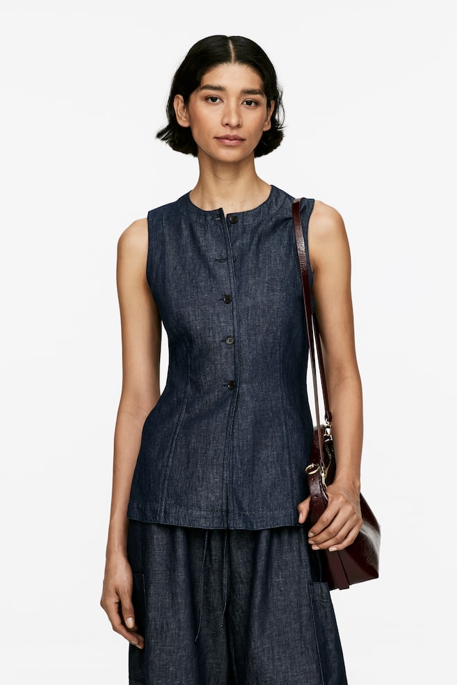 Жилет джинсовый пошитый на заказ Arket, синий
Жилет джинсовый пошитый на заказ Arket, синий