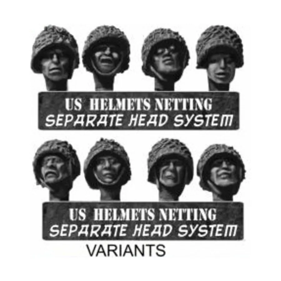 Главы США в стальных шлемах и сетках, Berlin or Bust WWII Miniatures - USA 1944 - Separate Heads System (28mm)
Главы США в стальных шлемах и сетках, Berlin or Bust WWII Miniatures - USA 1944 - Separate Heads System (28mm)