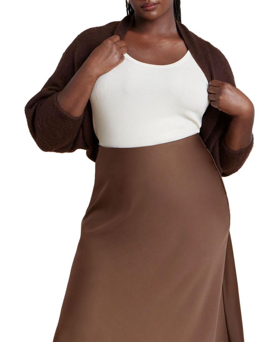 Женский кардиган-накидка ELOQUII, Chicory coffee
Женский кардиган-накидка ELOQUII, Chicory coffee