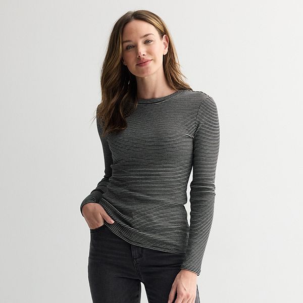 Женская футболка с длинным рукавом и ребристым узором Sonoma Goods For Life, Black Basic Stripe, Черный, Женская футболка с длинным рукавом и ребристым узором Sonoma Goods For Life, Black Basic Stripe
Женская футболка с длинным рукавом и ребристым узором Sonoma Goods For Life, Black Basic Stripe, Черный, Женская футболка с длинным рукавом и ребристым узором Sonoma Goods For Life, Black Basic Stripe